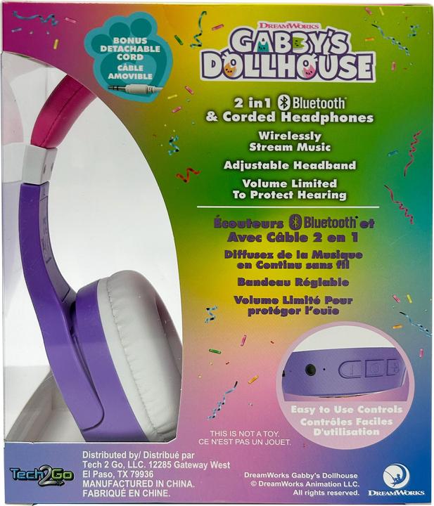 Actual product image Watchitude Ekids - Gabby's Dollhouse Wireless Bluetooth Headphones