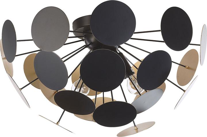 Immagine prodotto Beliani Plafoniera nera/oro a 3 luci geometriche MARITSA (E14)