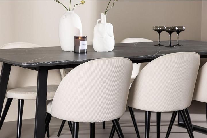 Actual product image Ebuy24 Dining set Malaga dark (200 x 90 x 75 cm)