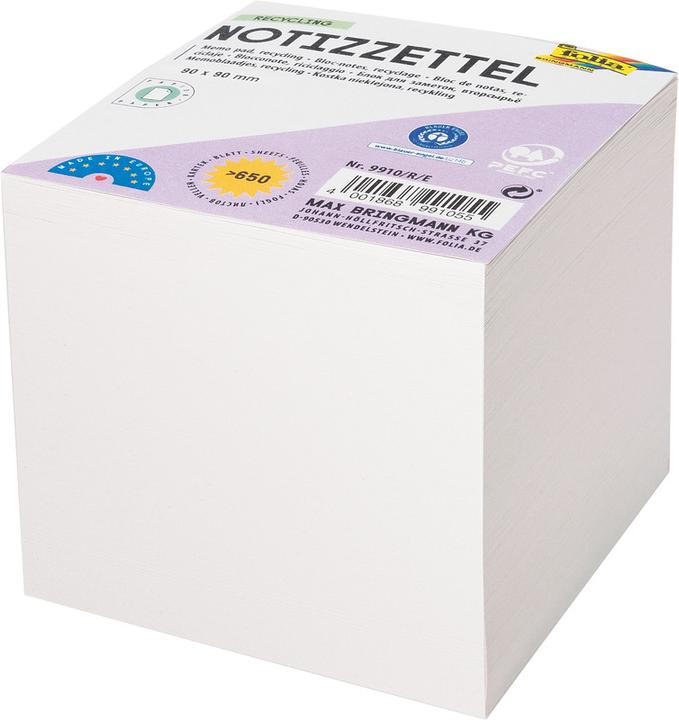 Immagine prodotto Folia Blocco note bianco 9,0 x 9,0 cm, circa 700 fogli, 1 confezione (9 x 9 cm)