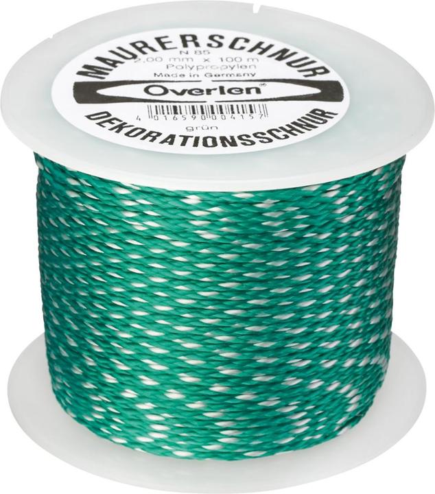 Produktbild HP Autozubehör Maurerschnur Länge 100 m Ø 2 mm 65 kg Polypropylen grün/weiss (100 m)