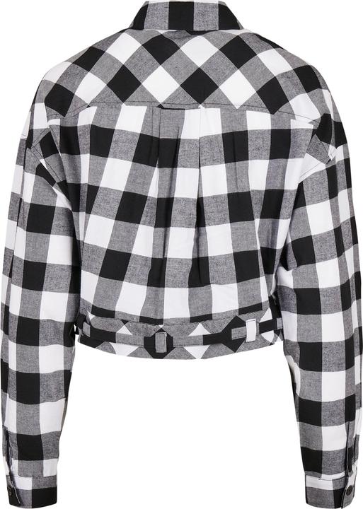 Urban Classics Ladies Short Oversized Check Shirt (5XL)