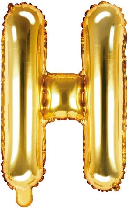 Produktbild Partydeco Ballon Brief "H" in Gold (1 x)