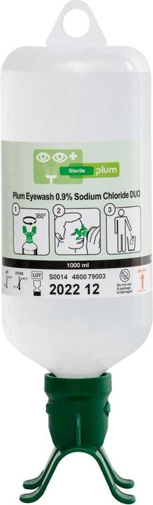 Plum Augenspülflasche 1000 ml NaCl 0.9% DUO (Erste Hilfe Set Zubehör)