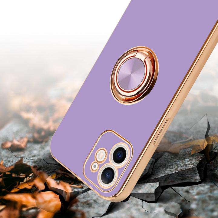 Produktbild Cadorabo Hülle für Apple iPhone 12 MINI im TPU mit Kameraschutz und Ring LM089 Style (Apple iPhone 12 mini)