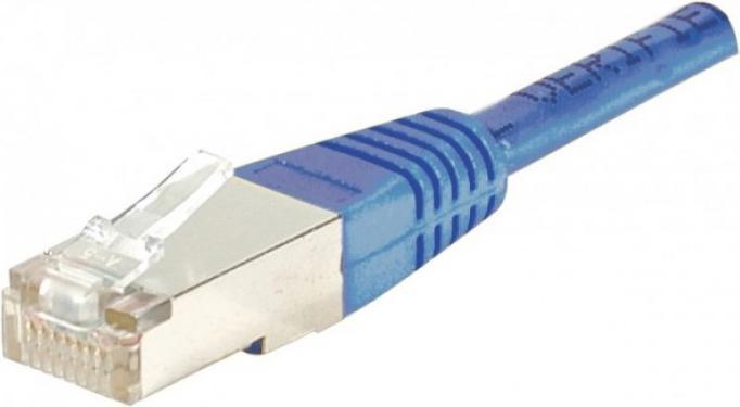 Actual product image Exertis Connect Patch cable F/UTP, CAT.5e, blue, 1.5 m Patch cable with particularly narrow bend protection (F/UTP, CAT5e, 1.50 m)
