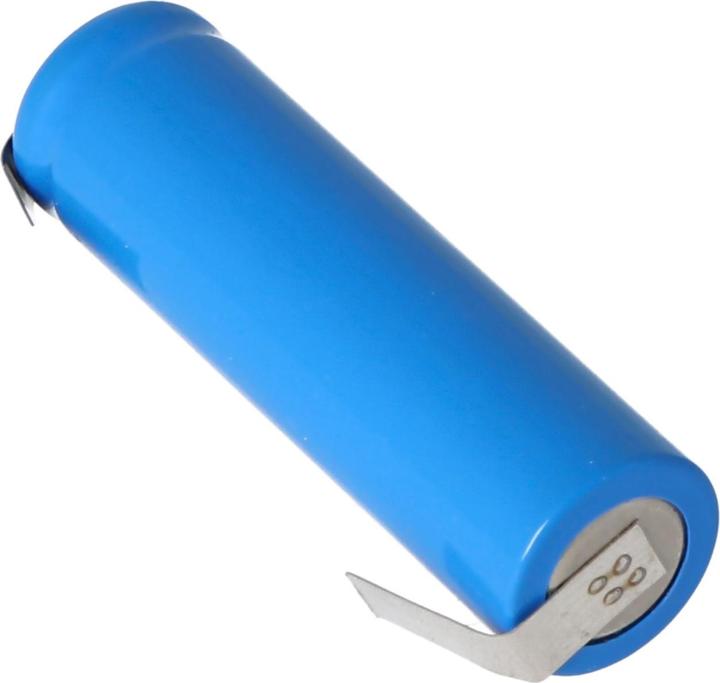 Actual product image AccuCell Rechargeable battery IFR 14500 AA with head unprotected, with soldering lugs U-shape (1 pcs., 600 mAh, Rechargeable battery)