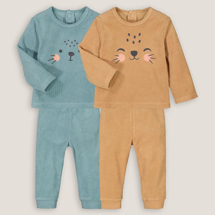 Produktbild La Redoute Collections 2er-Pack 2-teilige Pyjamas aus Frottee (94)
