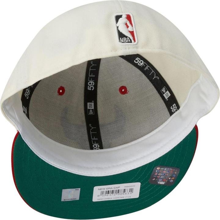 Produktbild New Era 59Fifty Fitted Cap Chicago Bulls beige / rot - 7 7/8 (7 7/8)