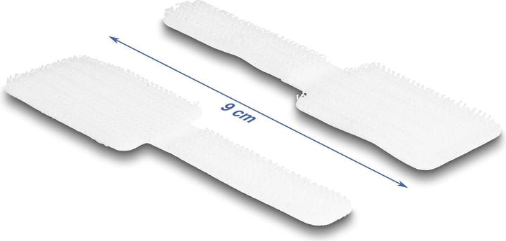 Immagine prodotto Delock Fascetta in velcro autoadesiva bianca 90 mm x 24 mm (Fascette in velcro, 90 mm, 10 pz.)