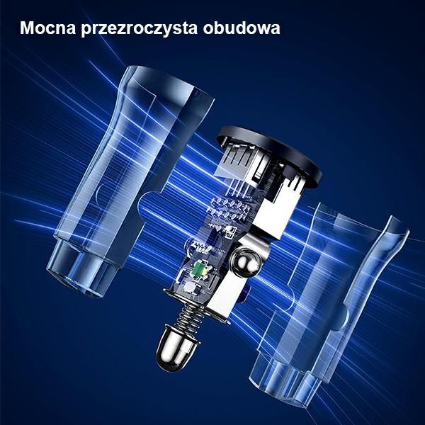 Actual product image Usams charge. sam. C31 3A 2xUSB-A Fast Charge niebieskiblue CC162CC02 US-CC162