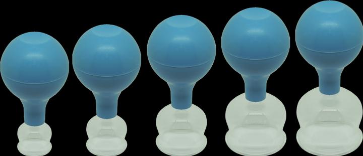 DMC Schröpfkopf Glas mit Saugball Blau Gr.2, 2.7cm