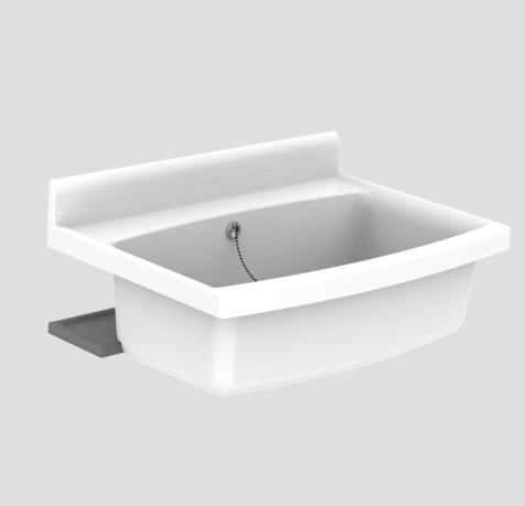 Produktbild Sanit Beckenkombination maxi 70x50cm, we, Abl. anthr., mit Überlauf (500 mm, 700 mm)