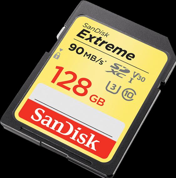 Produktbild SanDisk Extreme SDXC U3 (128 GB, SDXC, U3, UHS-I)