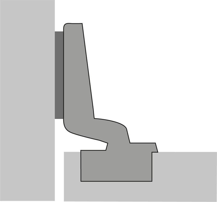 Produktbild Hettich Schnellmontagescharnier Intermat 9943 Kröpfung 16,0 mm TH 42 zum Anschrauben