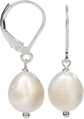 JwL Luxury Pearls - Silver earrings with white pearl right JL0148