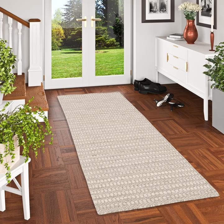 Produktbild Pergamon Natur Teppich Läufer Wolle Skandi Meliert (70 x 240 cm)