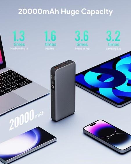 Image du produit Aukey SprintX (20000 mAh, 65 W, 74 Wh)
