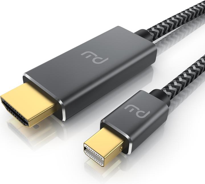 Actual product image Primewire Mini DisplayPort to HDMI Type A Cable, 4k mDP 1.4 to HDMI 2.0 Adapter, 4k@60Hz, Thunderbolt 1-2 (1 m, HDMI, Other)
