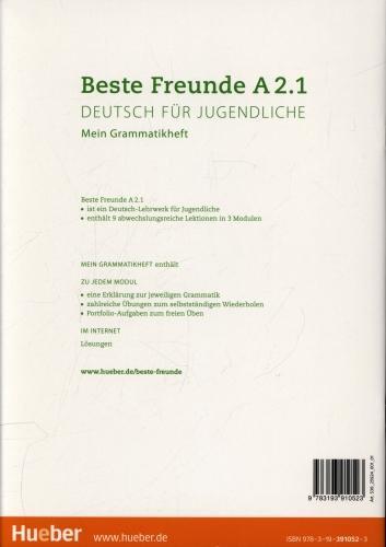 Produktbild Beste Freunde A2.1 Grammatik-Notizbuch (Deutsch, Anja Schümann, 2023)