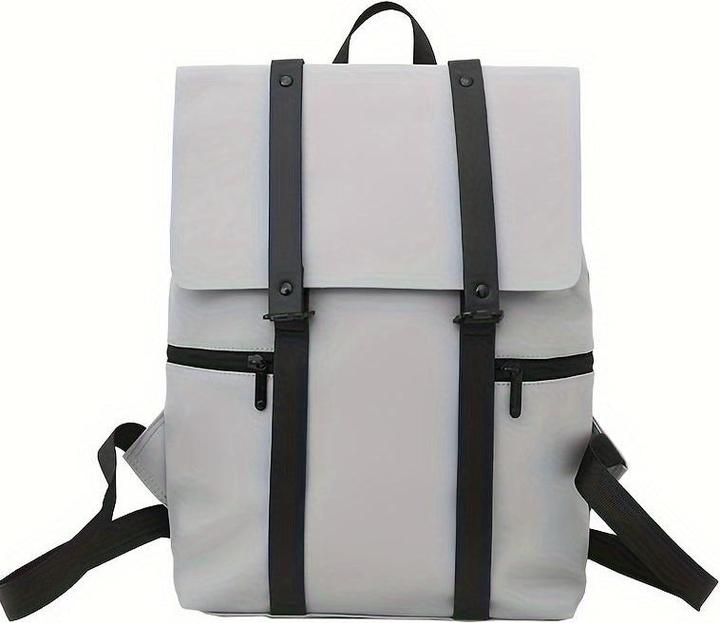 Immagine prodotto Only-Bags.Store Zaino in pelle PU, zaino impermeabile per la scuola, zaino monocolore per uomini e donne