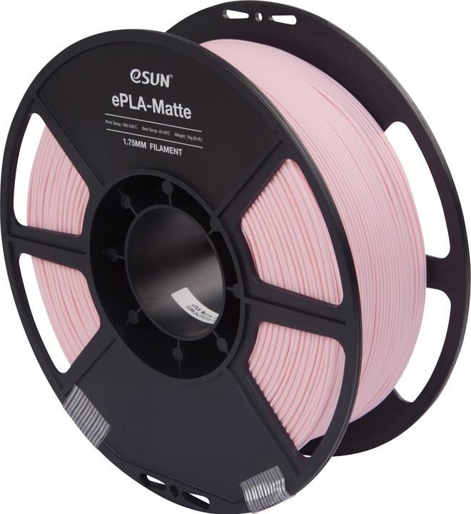 Actual product image eSUN ePLA Mat Peach Pink Filament 1.75mm 1Kg (PLA, 1.75 mm, 1000 g, Rose)