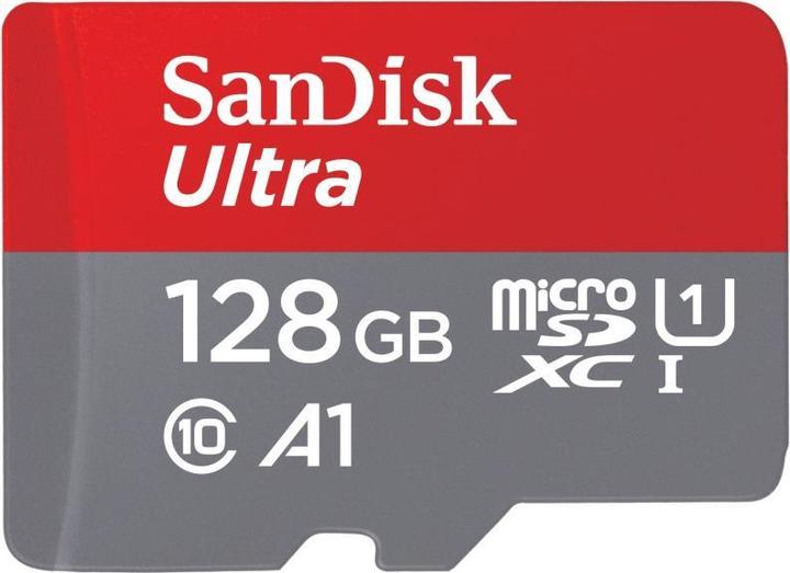Produktbild SanDisk microSDHC Ultra 128GB (UHS-1/Cl.10/100MB/s) + Adapter, Tablet (128 GB, microSDHC, U1, UHS-I)
