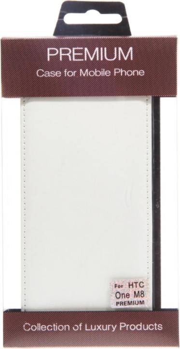 Actual product image OEM Slim Flip Case Leather HTC One M8 - White (HTC One (M8), HTC One M8s)