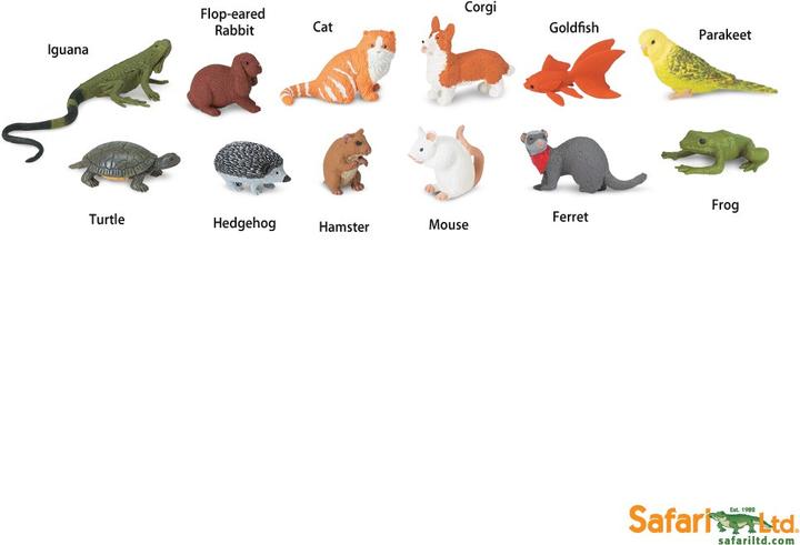 Image du produit Safari Toobs Animaux de compagnie : Contenu 12 pièces