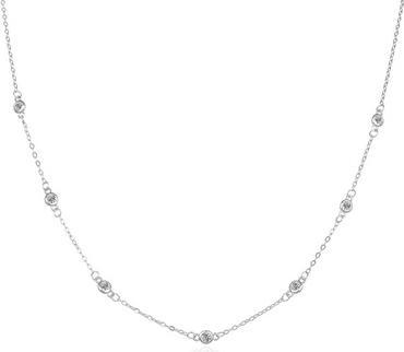 Agato Charming silver necklace with zircons AGS1544/47