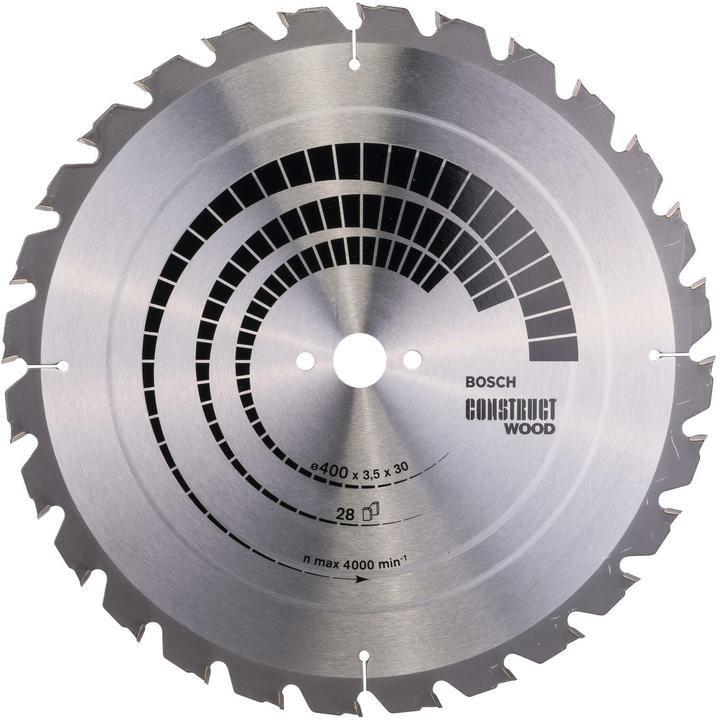Bosch Professional Zubehör PRO Construct Wood Kreissägeblatt, 400 x 3,5 x 30 mm