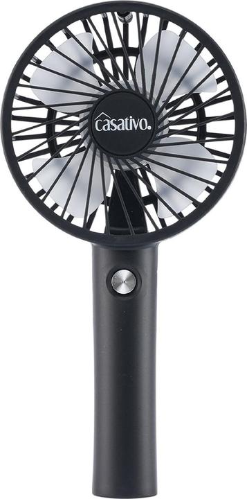 Produktbild Casativo 2-in-1 Hand- & Tisch-Ventilator, Akku- & USB-Betrieb, schwarz, 3-stufig, Ø 9,5 cm