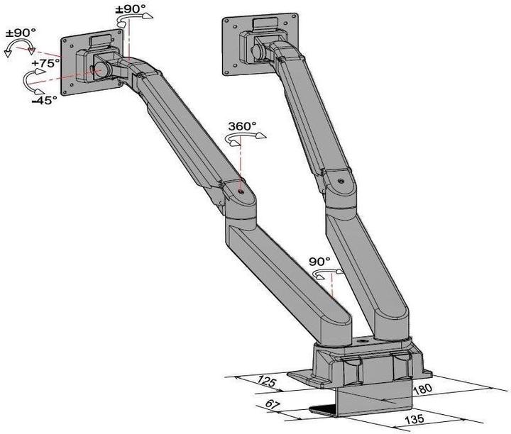Image du produit Multibrackets MB Support de table Duo (Tables, 32")