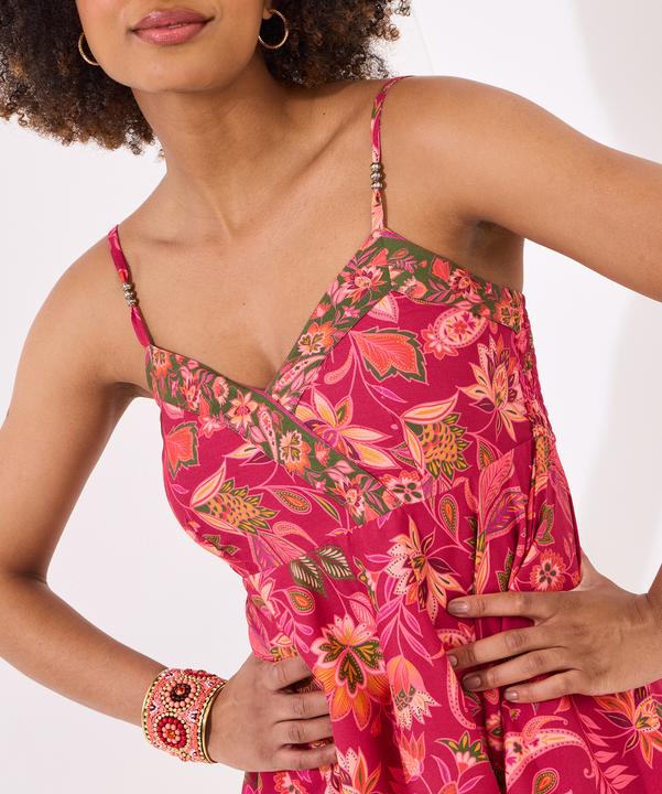 Actual product image Joe Browns Floral Shirred Waist Asymmetric Hem Top