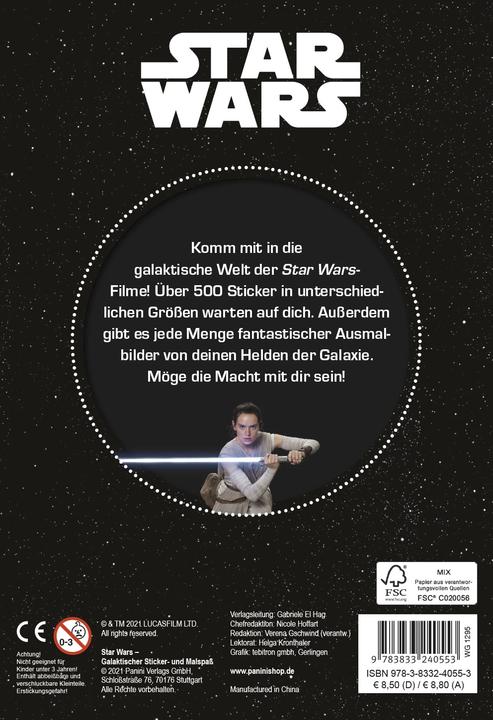 Image du produit Panini Star Wars : le plaisir galactique de l'autocollant et du coloriage