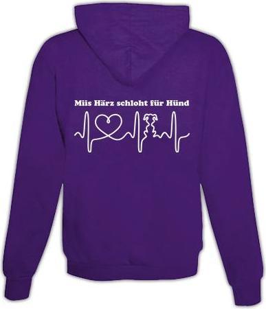Immagine prodotto Schwesternuhr Felpa con cappuccio Dogs Heart Unisex (XL)