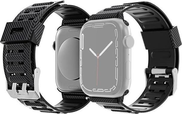 Actual product image MU Style Carbon Look Series TPU Plastic Wristband (41 mm, 38 mm, 40 mm, TPU Plastic)