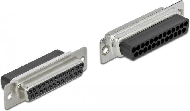 Image du produit Delock D-Sub 25 Pin femelle à sertir vers 2 x RJ45 femelles avec kit de montage beige