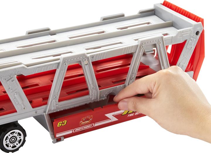 Actual product image Matchbox FIRE RESCUE HAULER Playset
