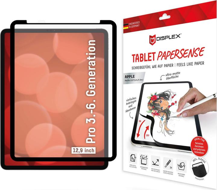 Produktbild Displex Tablet Papersense, iPad Paper Feeling Schutzfolie (1 Stück, iPad Pro 12.9 2022 (6. Gen))