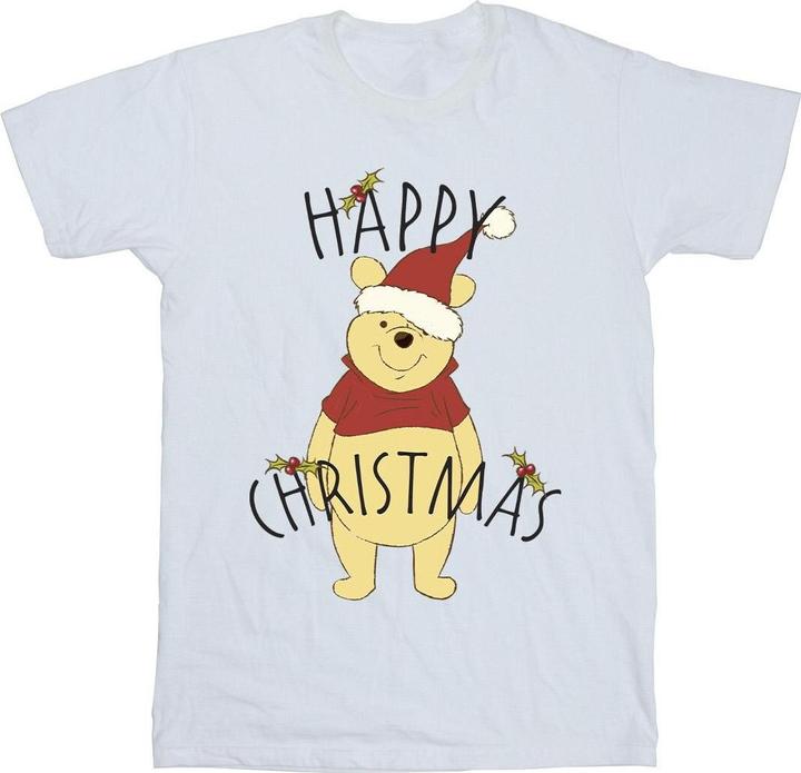 Disney Winnie The Pooh Happy Christmas Holly TShirt Mädchen