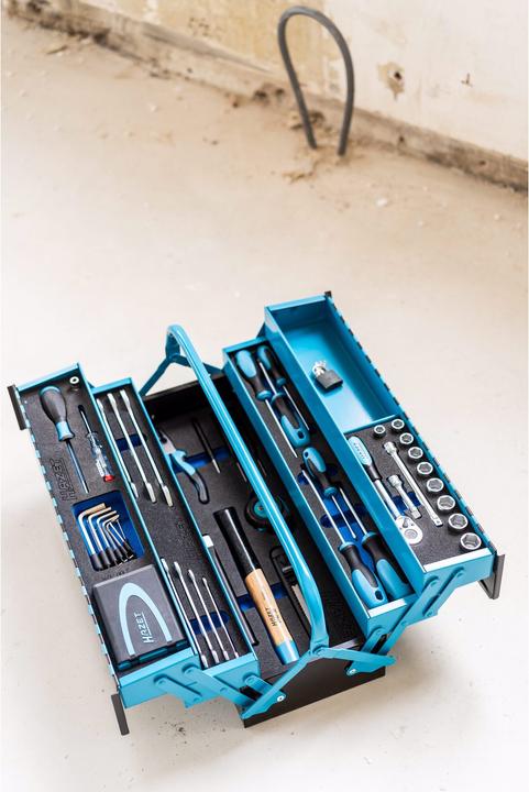 Actual product image HAZET Metal tool box ∙ with assortment 190/79 ∙ 0,5 x 2,8 - 1,2 x 6,5 ∙ 2 - 22 ∙ PH1 - PH3 ∙ PZ1 - … (79 pieces)