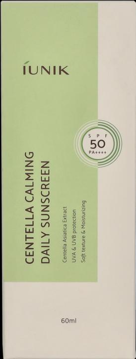 Actual product image iUNIK Centella Calming Vegan Moisture SPF 50+ PA++++ Non-Sticky Light-Weight Daily Sunscreen Reef-Sa (Suntan cream, SPF 50+, 60 ml)
