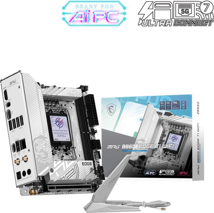 Image du produit MSI MPG B860I EDGE TI WIFI (B860,S1851,mITX,DDR5) (LGA 1851, Intel B860, Mini-ITX)