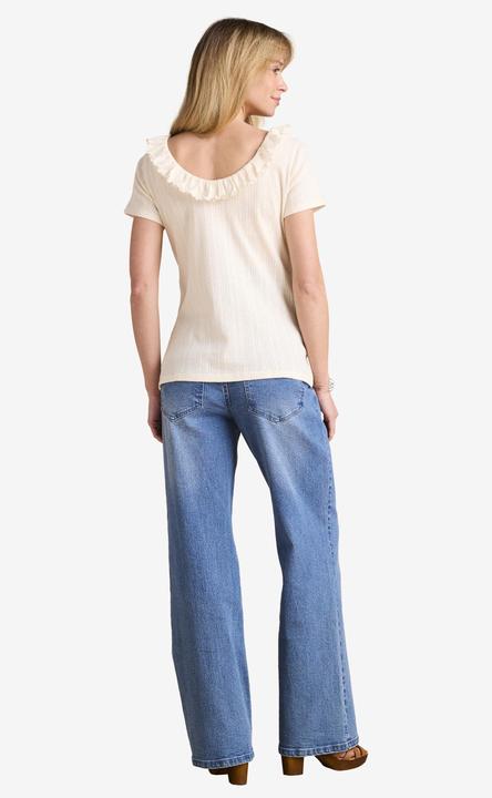 Actual product image Envie de Fraise Bio-Kollektion: Umstands-Shirt aus Pointelle-Jersey mit Rückenausschnitt (36, 38)