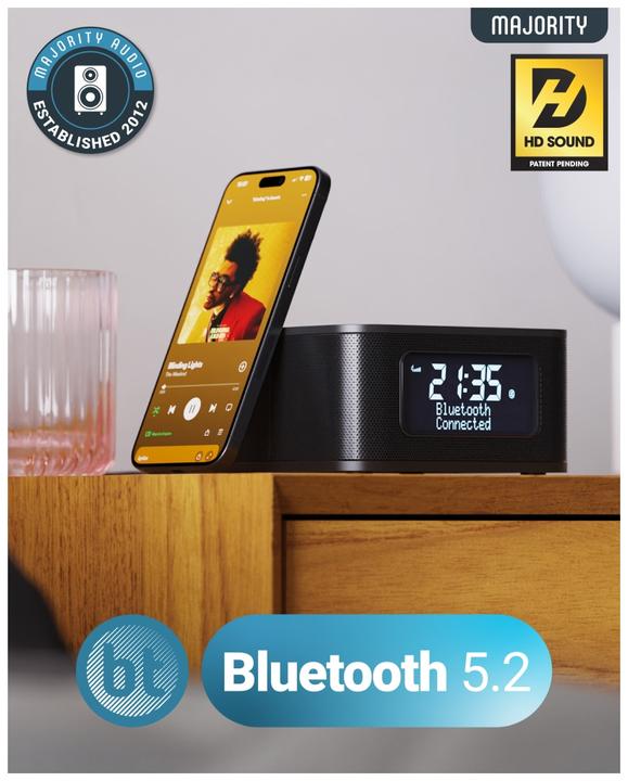 Actual product image Majority Knapton DAB+ Radio mit Qi Ladefunktion (VHF, DAB+, Bluetooth)