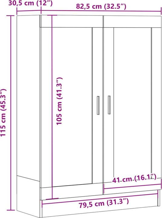 Produktbild VidaXL Felicdad (82.5 x 30.5 x 115 cm)