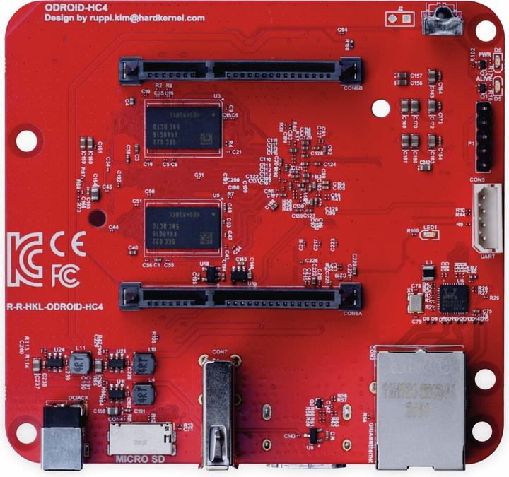Actual product image Odroid HC4 with OLED