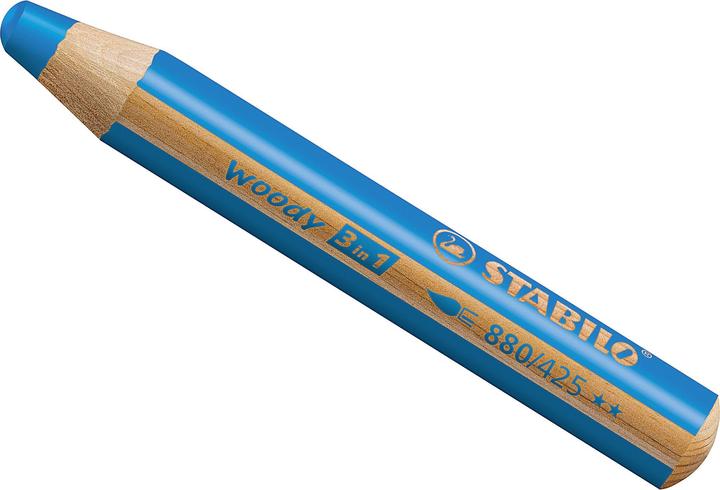 Image du produit STABILO woody 3 en 1 crayon de couleur (Bleu moyen, 1 x)