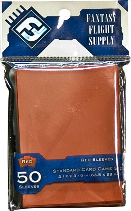 Image du produit FFG Standard Sleeves - Standard Card Game Size (50) - (63.5x88 mm) - Rouge
